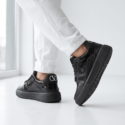 🖤 Valentino Garavani All-Black Platform Sneakers 👟🔥 - MASTERPIECE