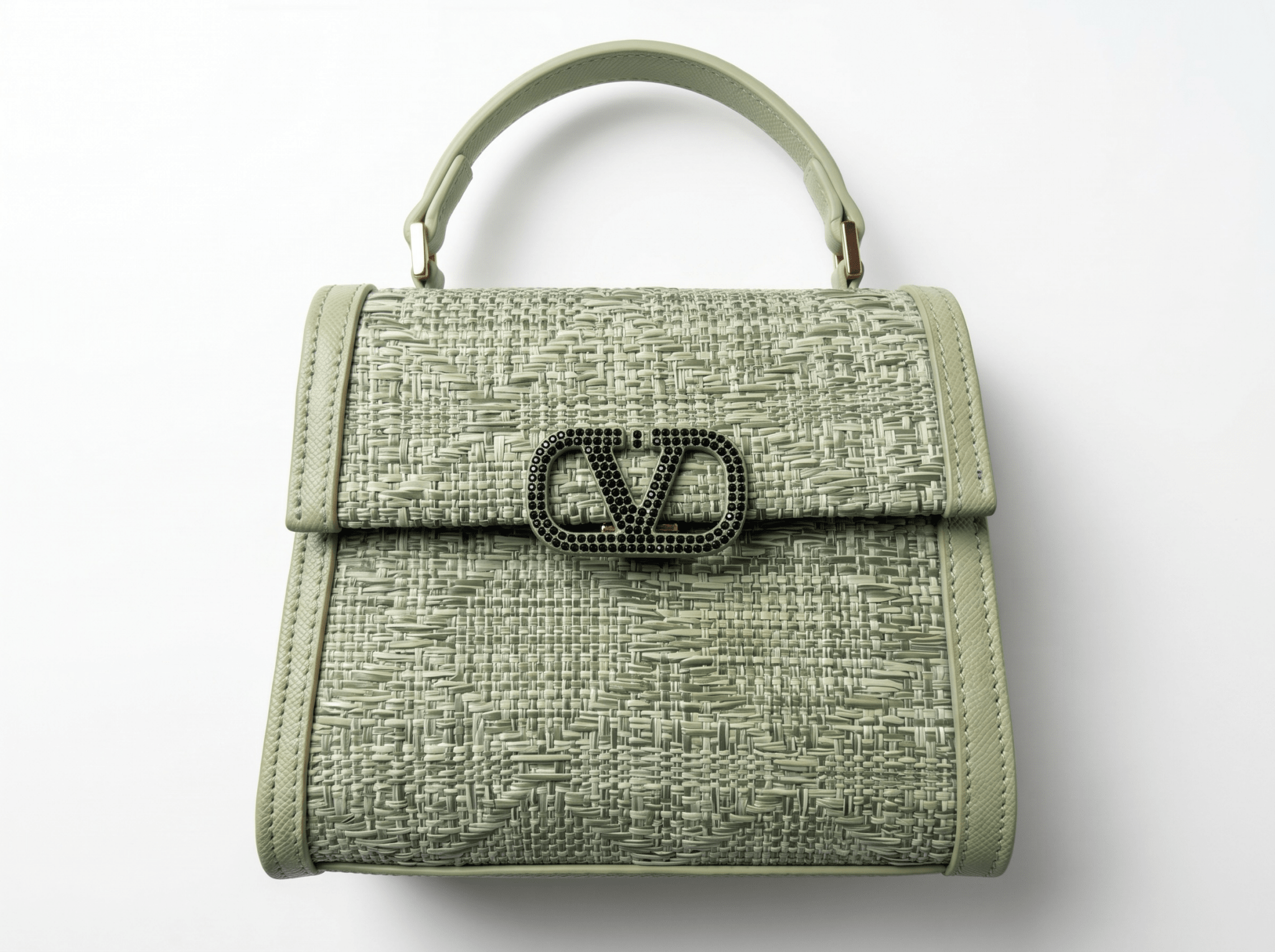 Valentino Garavani Sage Green VLogo Top Handle Bag 💚✨👜👑 - MASTERPIECE