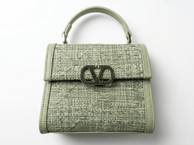 Valentino Garavani Sage Green VLogo Top Handle Bag 💚✨👜👑 - MASTERPIECE