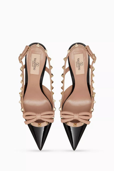 🖤 Valentino Rockstud Bow Slingback Pumps - MASTERPIECE