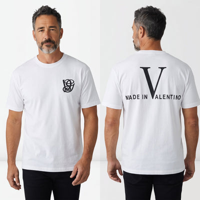 Valentino T-Shirt – White 'Made In Valentino' V ✨ - MASTERPIECE