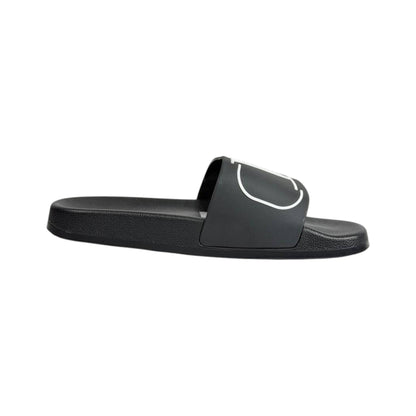 Valentino V Logo Black Slides – Premium Luxury Comfort Slippers 🖤✨ - MASTERPIECE