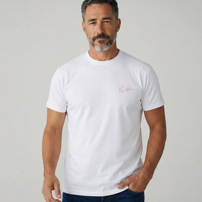 Valentino VLogo Signature T-Shirt – Pure White & Pink Edition 🤍💗 - MASTERPIECE