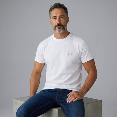 Valentino VLogo Signature T-Shirt – Pure White & Pink Edition 🤍💗 - MASTERPIECE