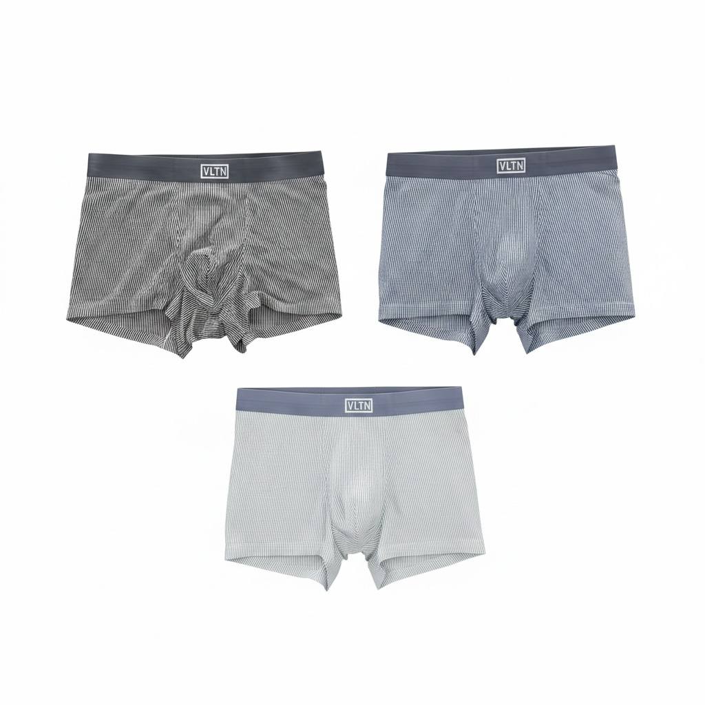 Valentino VLTN Premium Ribbed Boxer Briefs Set – Luxury Everyday Comfort Collection 🤍🩶💙 - MASTERPIECE