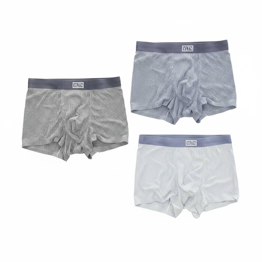 Valentino VLTN Premium Ribbed Boxer Briefs Set – Luxury Everyday Comfort Collection 🤍🩶💙 - MASTERPIECE