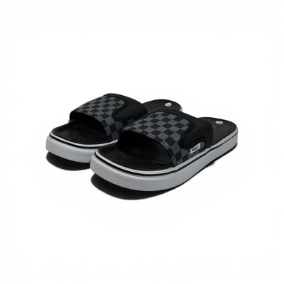 ⚫🩶 Vans Checkerboard Slides – Black & Grey Urban Edition - MASTERPIECE