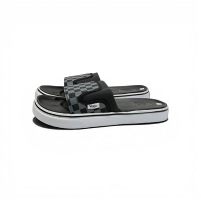 ⚫🩶 Vans Checkerboard Slides – Black & Grey Urban Edition - MASTERPIECE