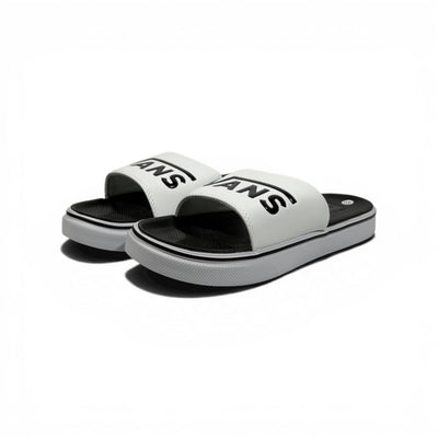 ⚪⚫ Vans Classic Slides – White & Black Essential Edition - MASTERPIECE