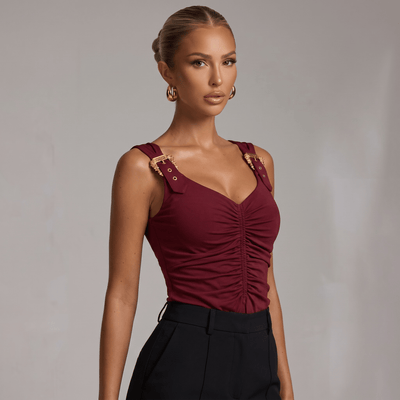 ❤️ Versace Jeans Couture Ruched Buckle Top ✨ - MASTERPIECE