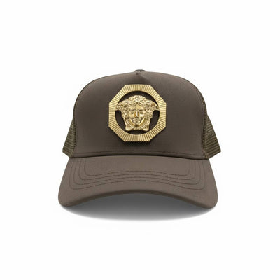 Versace Medusa Gold Emblem Cap 🟤✨ | Iconic Luxury Statement - MASTERPIECE