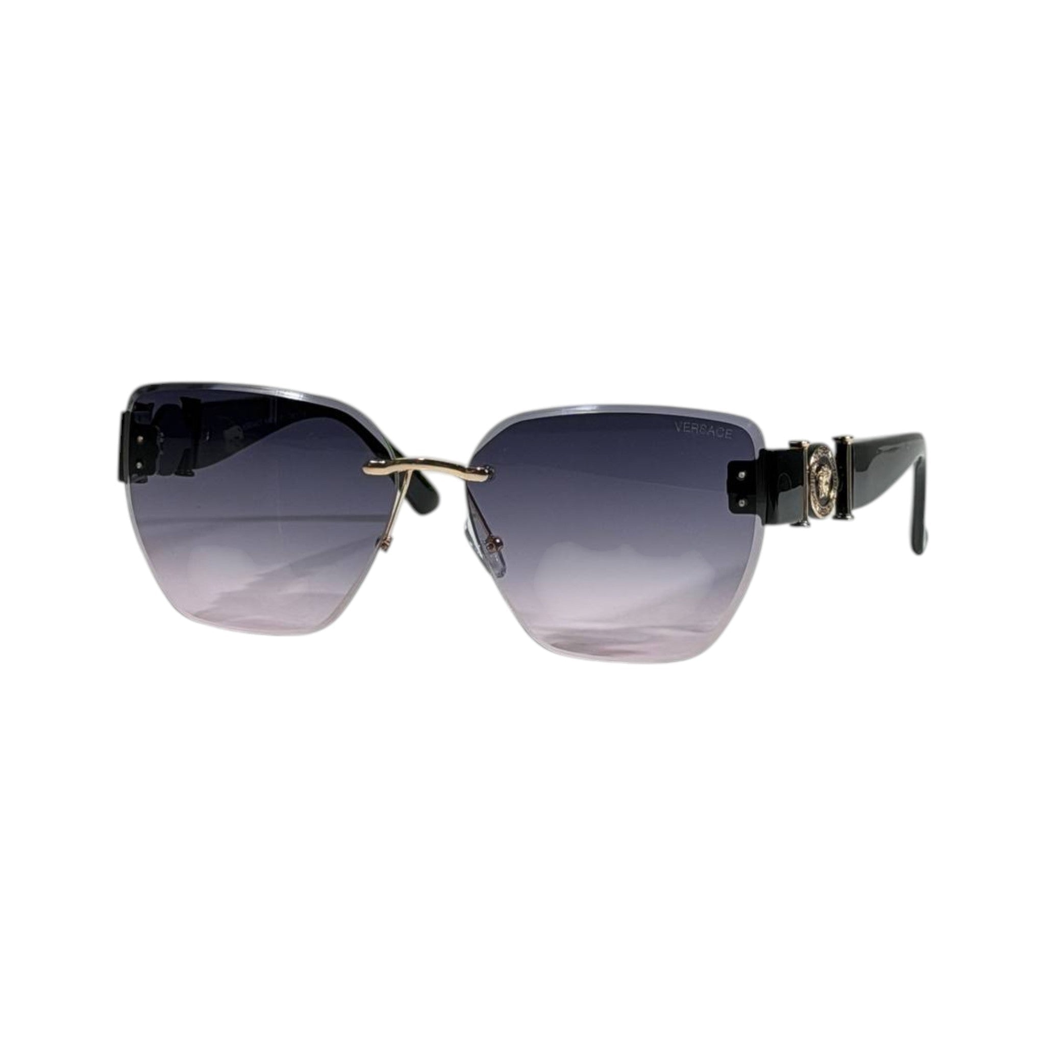 Versace Medusa Rimless Oversized Sunglasses 🖤✨ Luxury Women Designer Gradient Shades - MASTERPIECE