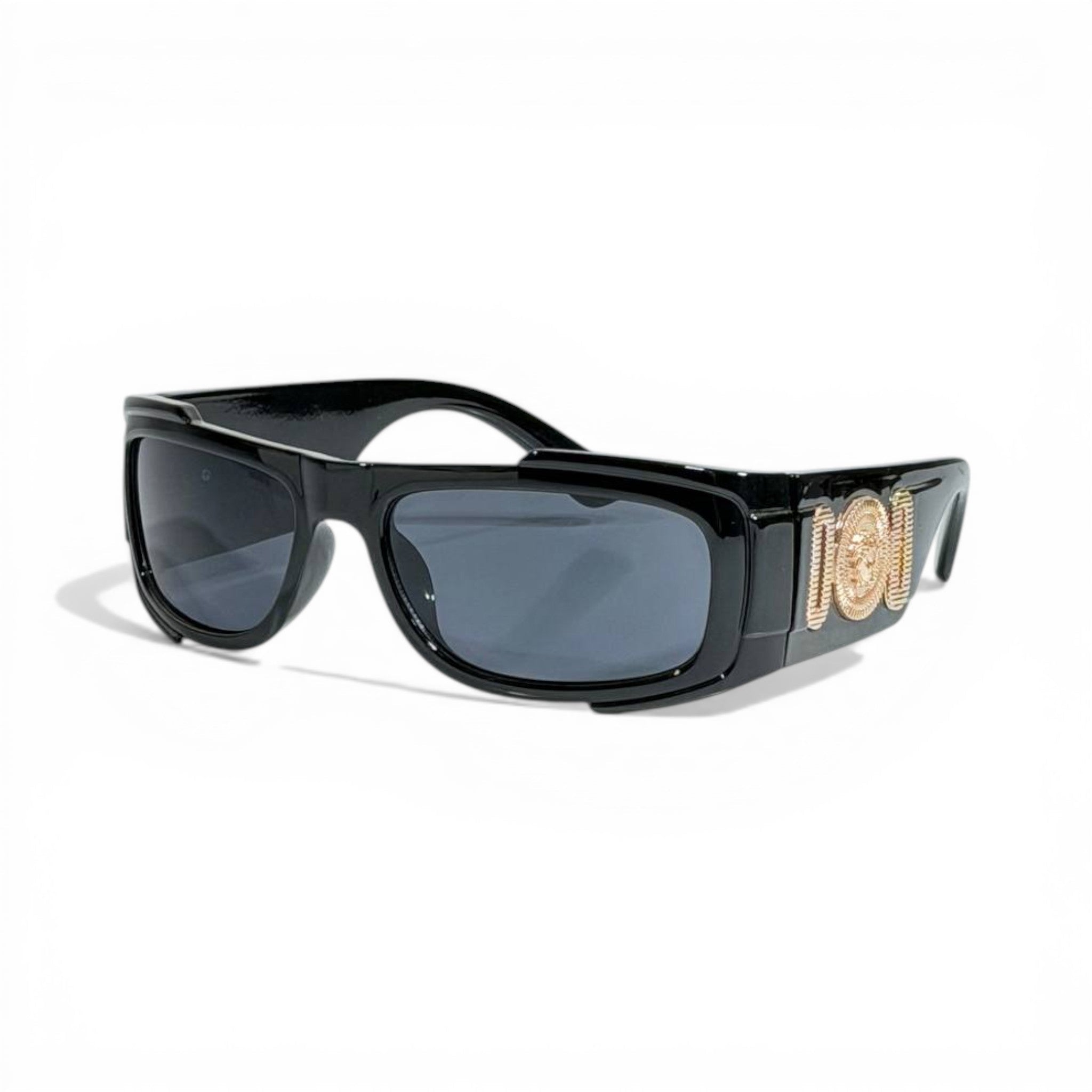 Versace Medusa Shield Sunglasses 🖤✨ Luxury Bold Frame UV Protection Shades - MASTERPIECE