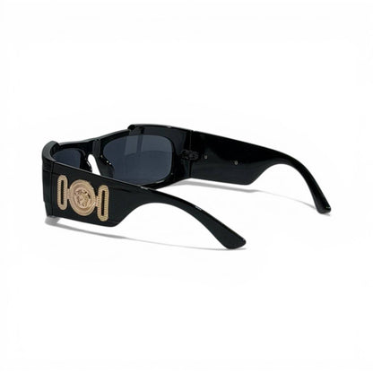 Versace Medusa Shield Sunglasses 🖤✨ Luxury Bold Frame UV Protection Shades - MASTERPIECE