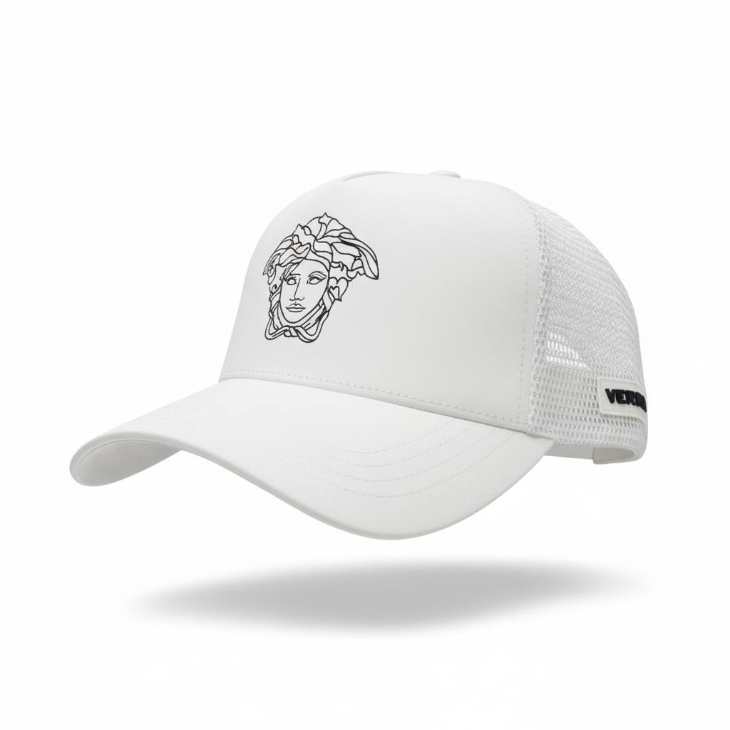 Versace Medusa Trucker Cap — White - MASTERPIECE