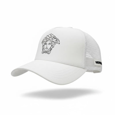 Versace Medusa Trucker Cap — White - MASTERPIECE