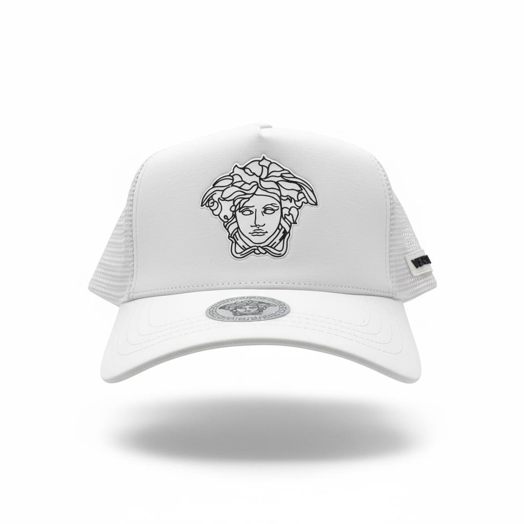 Versace Medusa Trucker Cap — White - MASTERPIECE