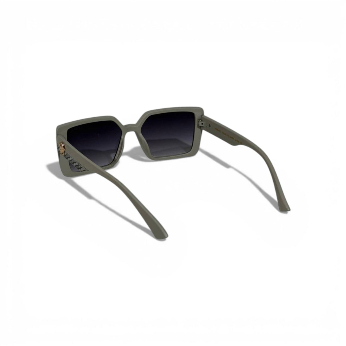 Versace Oversized Square Sunglasses — Matte Grey - MASTERPIECE