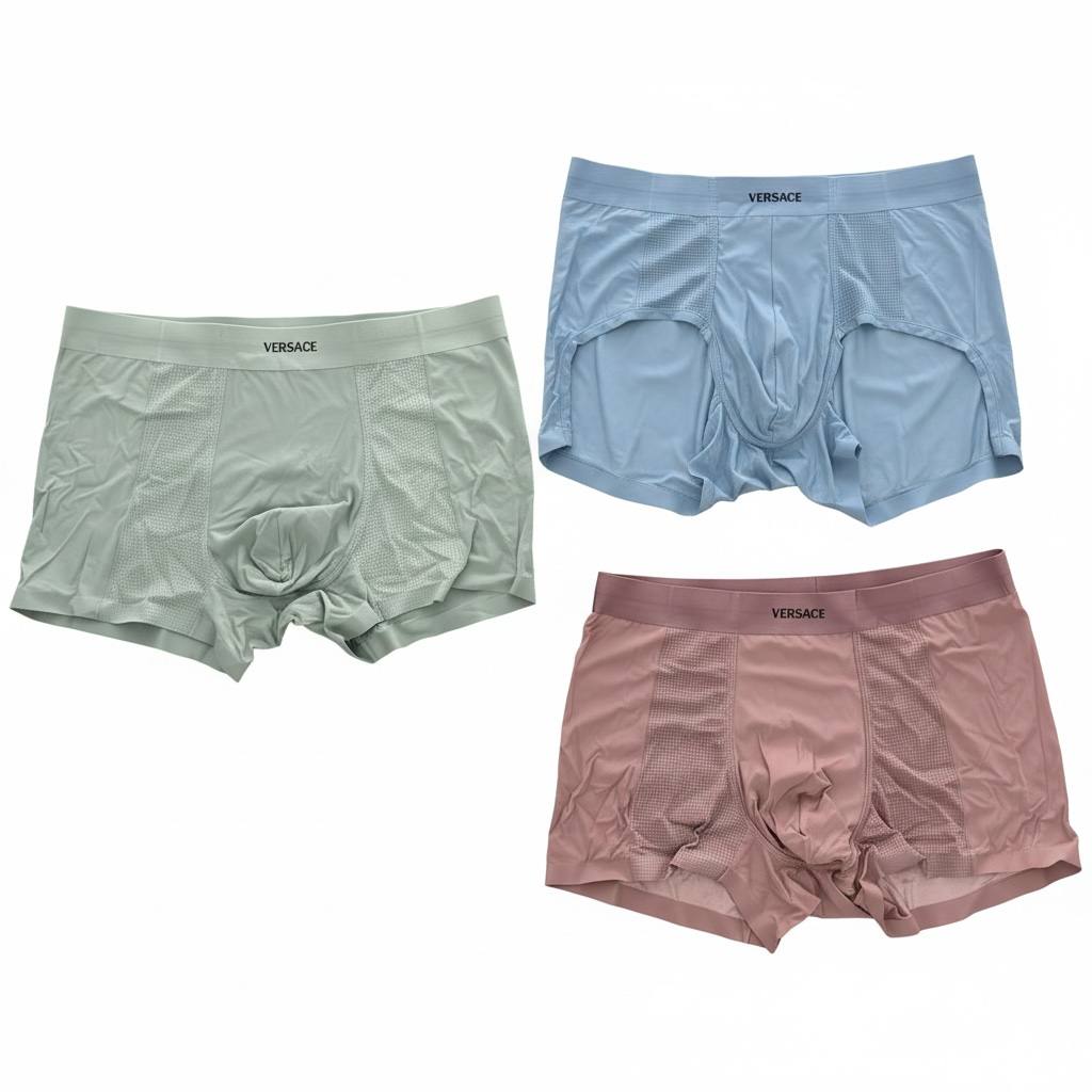VERSACE Premium Ice Silk Boxer Briefs Set – Luxury Comfort Collection ✨🌿 - MASTERPIECE