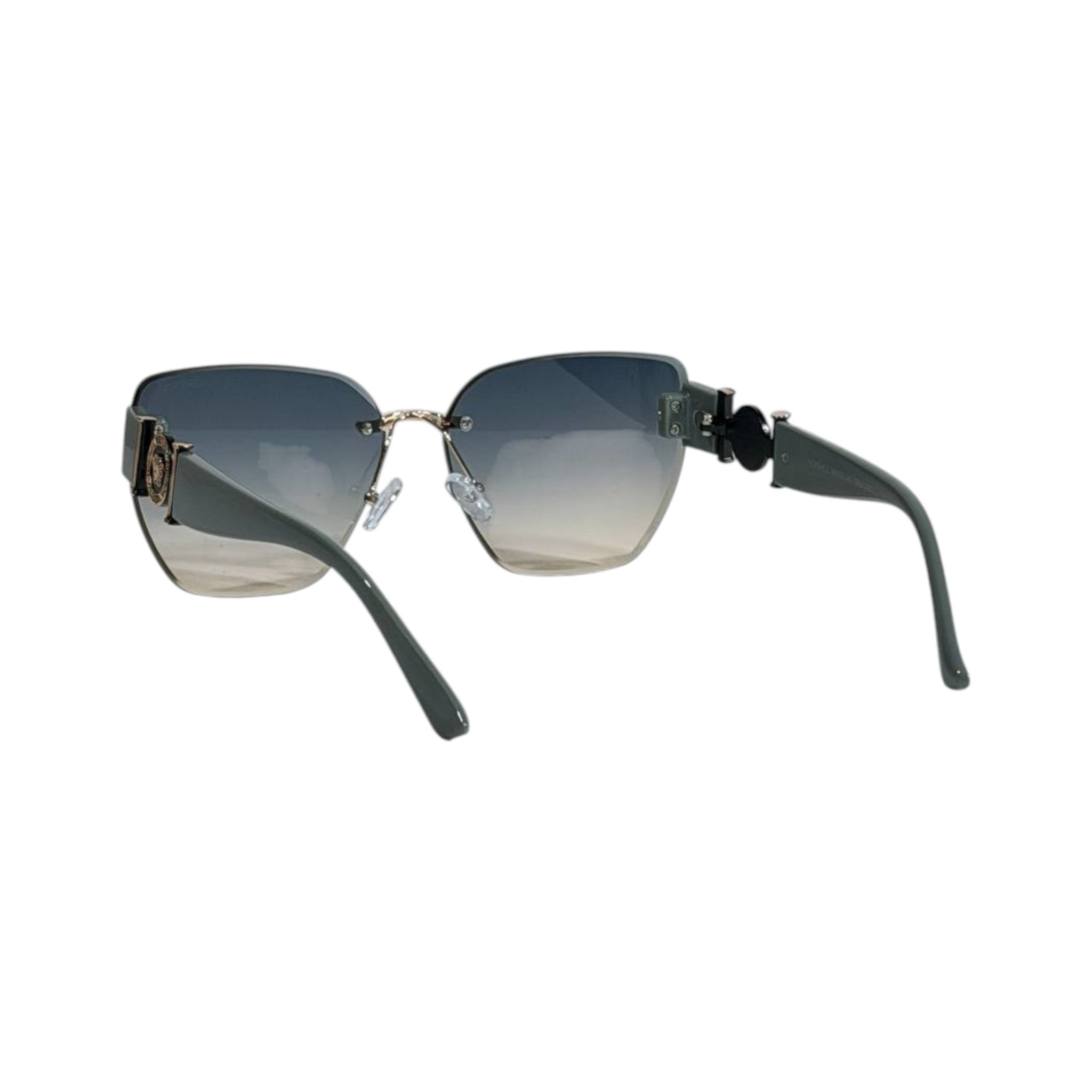 Versace Rimless Medusa Oversized Sunglasses 💚✨ Luxury Women Designer Shades - MASTERPIECE