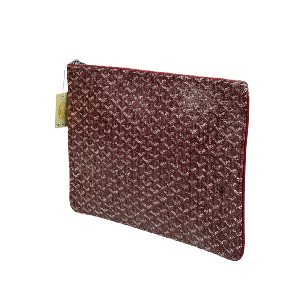 Goyard Red Monogram Pouch ❤️✨ | Luxury Unisex Designer Clutch Bag