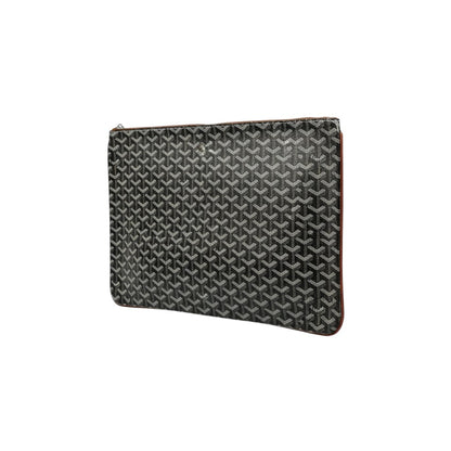 Goyard Black Monogram Pouch 🖤✨ | Luxury Unisex Designer Clutch Bag