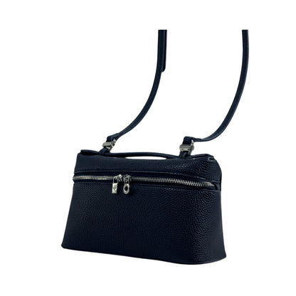 Loro Piana Navy Structured Leather Bag 💙✨ | Luxury Shoulder & Crossbody Purse