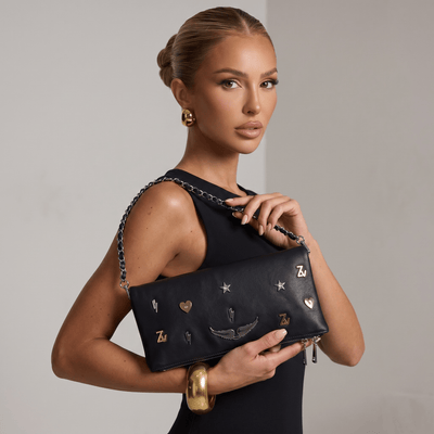 Zadig & Voltaire Black Rock Charm Chain Shoulder Bag 🖤⚡⭐🪽✨ - MASTERPIECE