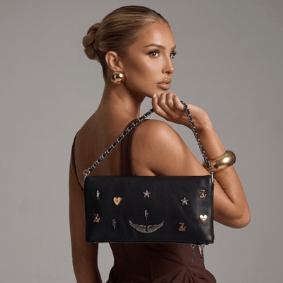 Zadig & Voltaire Black Rock Charm Chain Shoulder Bag 🖤⚡⭐🪽✨ - MASTERPIECE