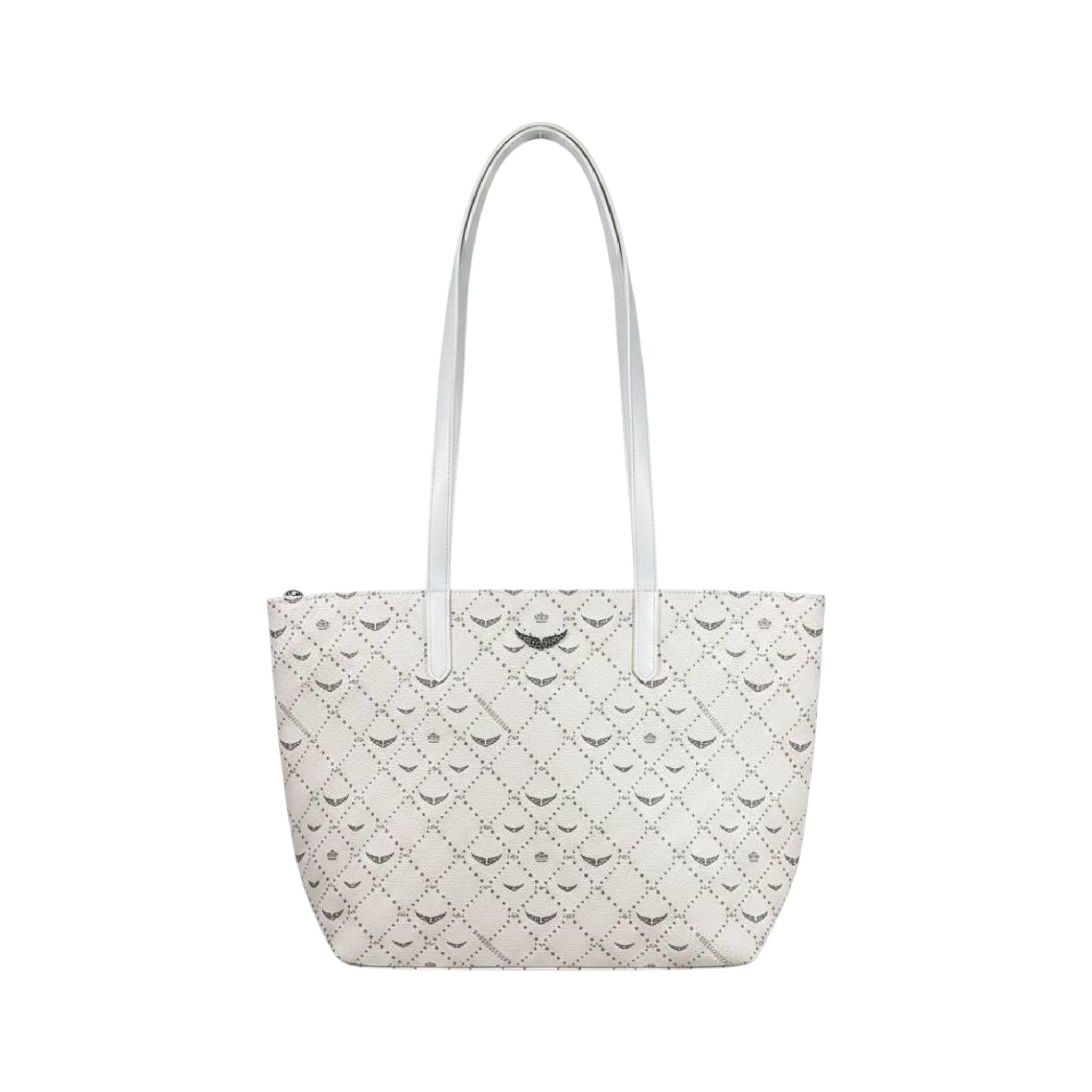 Zadig & Voltaire Inspired White Monogram Tote Bag 🤍✨ Luxury Shoulder Handbag for Women - MASTERPIECE
