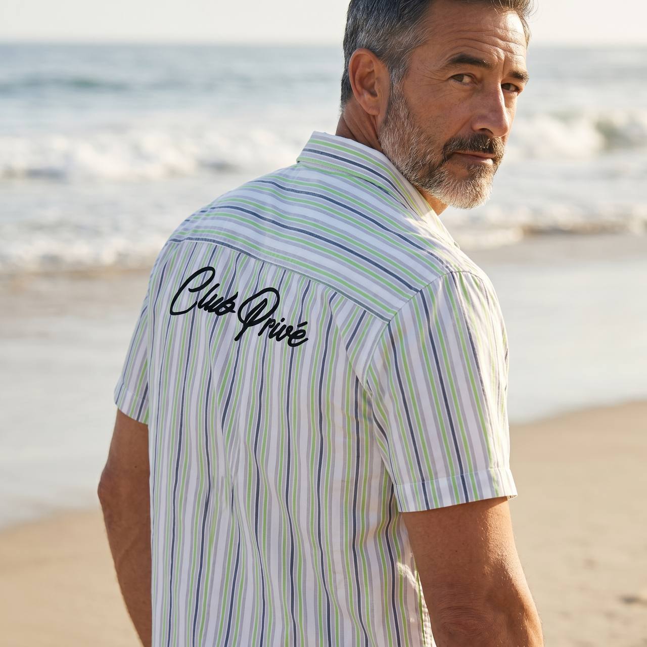ZARA Club Privé Beach Stripe Shirt 🌊☀️ - MASTERPIECE