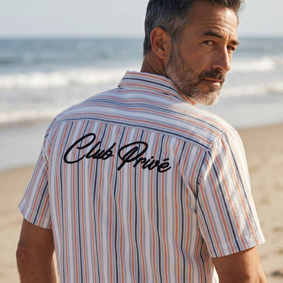 ZARA Club Privé Sunset Stripe Shirt 🌅✨ - MASTERPIECE