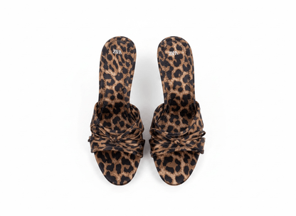 Zara Leopard Print Heeled Sandals 🐆✨ - MASTERPIECE